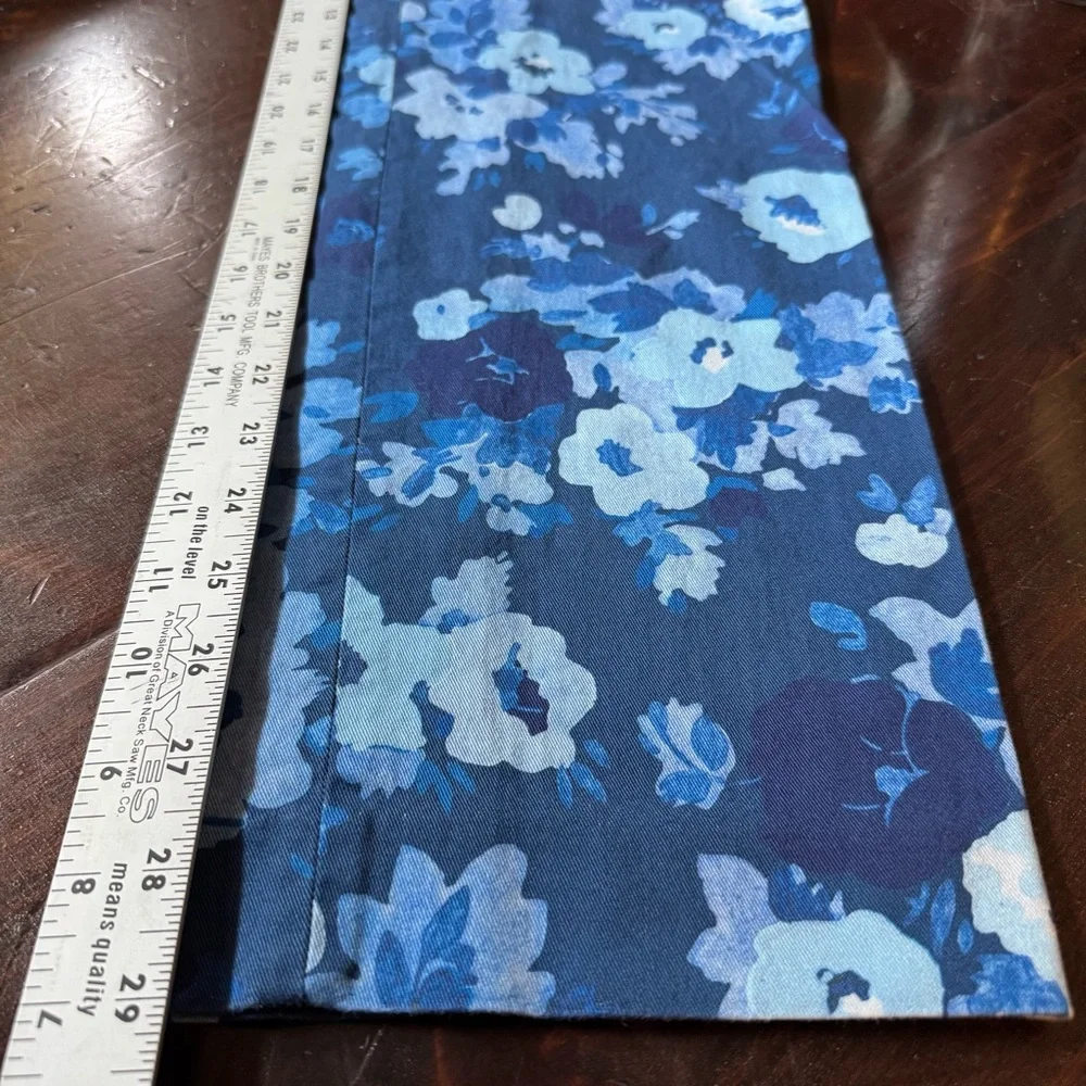 J. CREW 6 TALL Remi Blue Floral Re-Imagined Watercolor Pants Womens size 6T